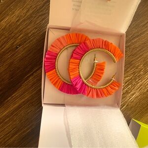 Ombré Raffia hoops.